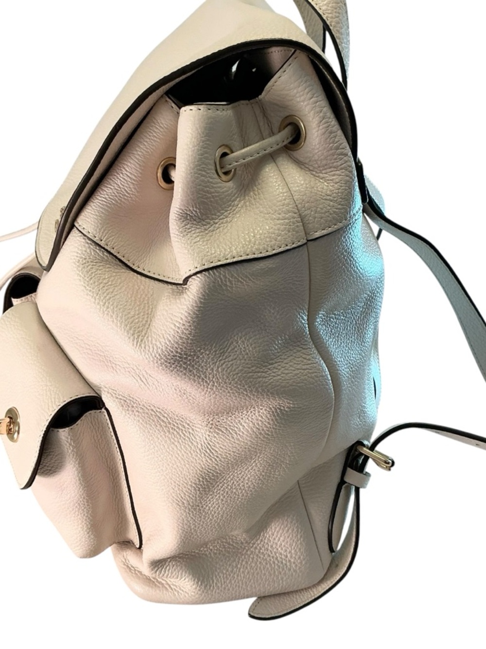 COACH Billie Backpack Pebbled Leather Chalk White Coach Bag Drawstring, Dust Bag - Picture 8 of 15